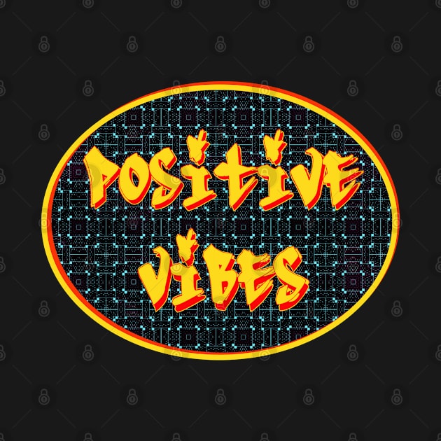 Positive Vibes Happy Inspirational Words Typography by PlanetMonkey