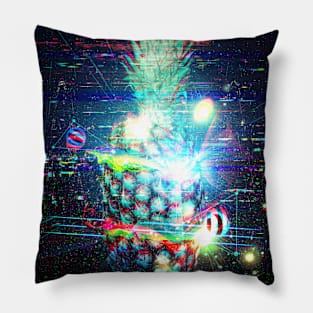 Cutted pineapple glitchy design Pillow