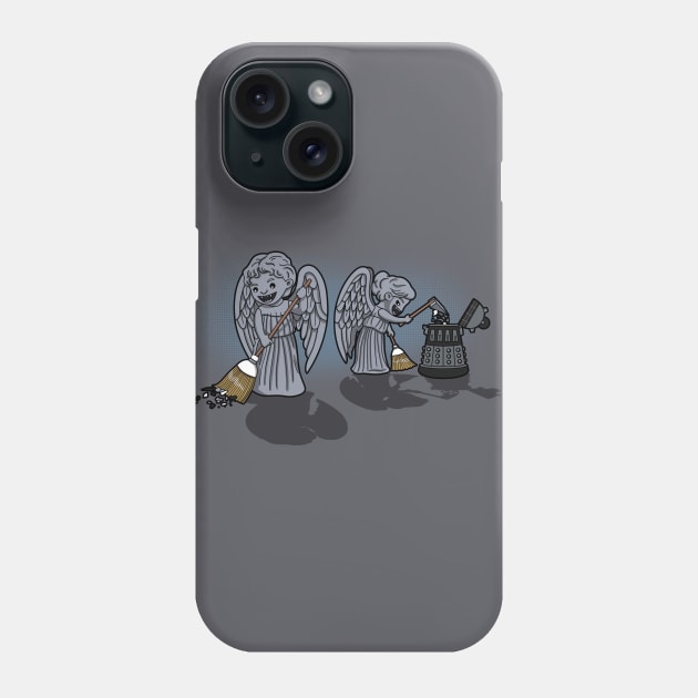 Funny Alien Villain Angels Sci-fi Cleaning Cartoon Phone Case by BoggsNicolas