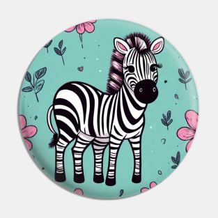 Zebra design Pin