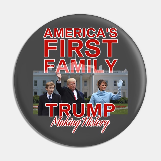 Vintage Style - America's First Family Trump Making History Presidential Inauguration Rap Tee Pin by Banger Flags Tees