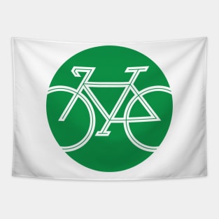 Bike Circle green Tapestry