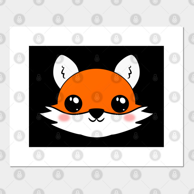 Cute And Adorable Fox Wolf Fuchs Animal Face Baby Fox Face Posters And Art Prints Teepublic