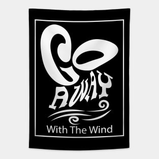 Go Away With The Wind Unisex White Tapestry