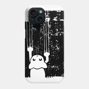 Scratch Cat Grunge Distressed Cute Cat Black Phone Case