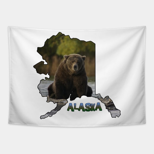 Alaska (Grizzly Bear) Tapestry by gorff