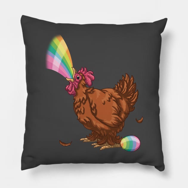 The Hue Hen Pillow by ExplorerInResidence