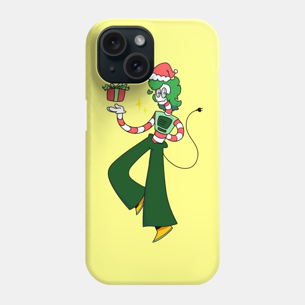 Robot Christmas Phone Case by Smol Might Designs