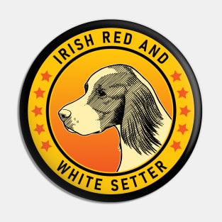 Irish Red and White Setter Dog Portrait Pin