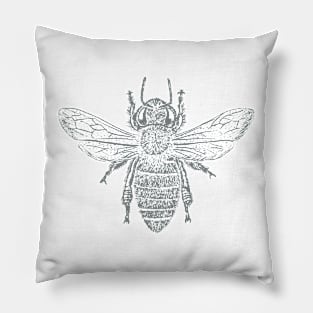 Vintage insect sketch style illustration honeybee Pillow