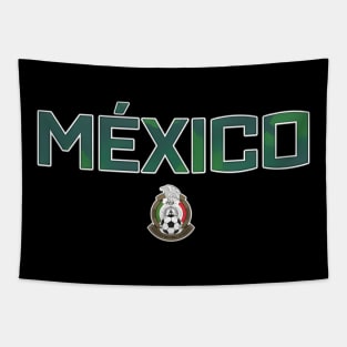 Mexican National Football Team Mexico Camo Text Crest Tapestry
