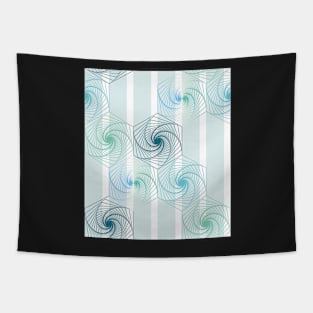 Futuristic gentle hexagons in mint Tapestry