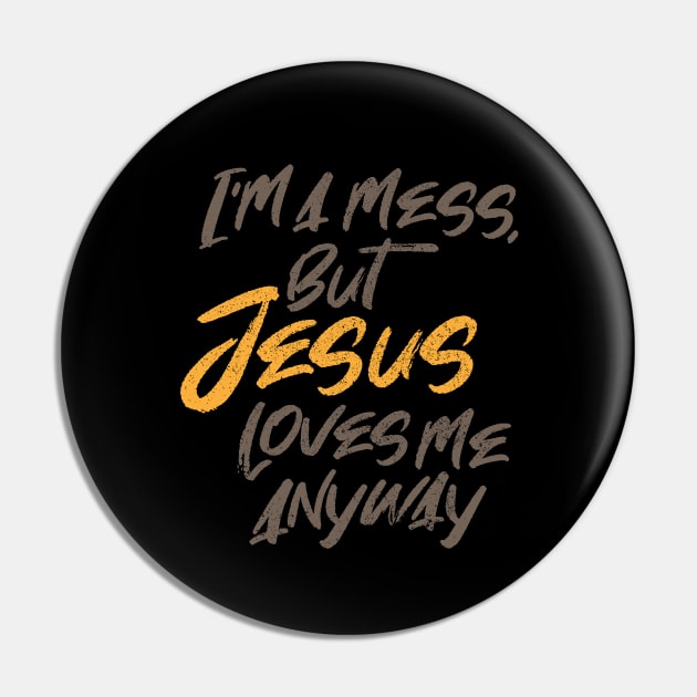 Jesus Loves Me Christian Saying Pin by Commykaze