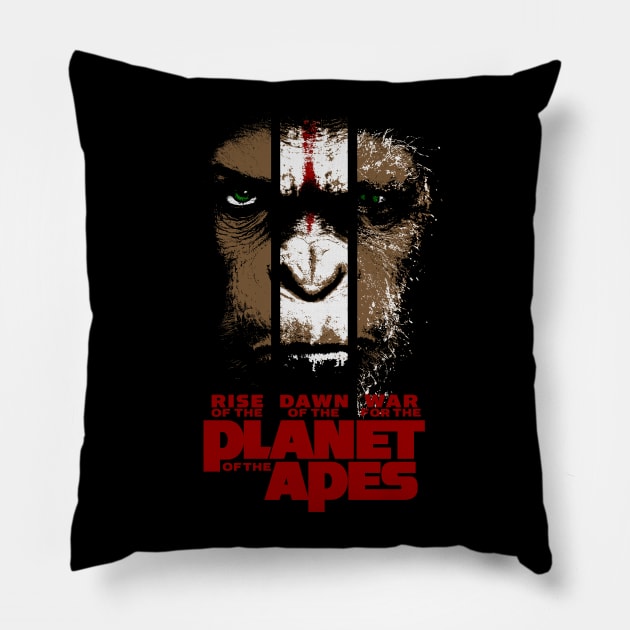 Planet of the Apes Trilogy Pillow by Grayson888