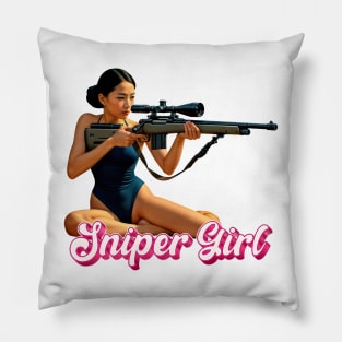 Sniper Girl Pillow
