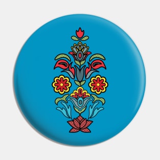 Floral Illustration Indian Ethnic Art Pin