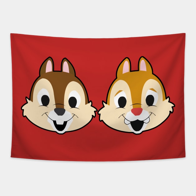 Cartoon Chipmunks Tapestry by LuisP96