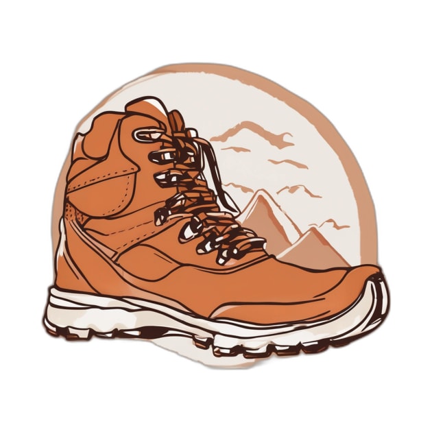 Adventure Awaits Hiking Boot Design No. 818 by cornelliusy