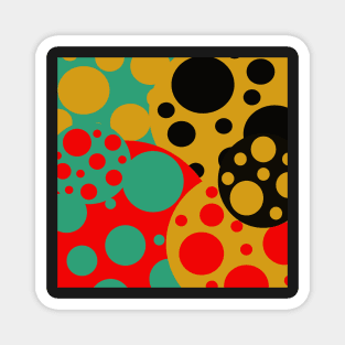 colorful pop art polks dots Magnet