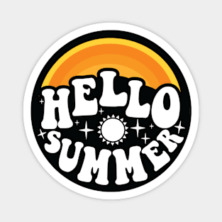 Hello Summer Groovy Magnet