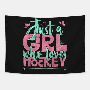 Just A Girl Who Loves Hockey Gift design Tapestry