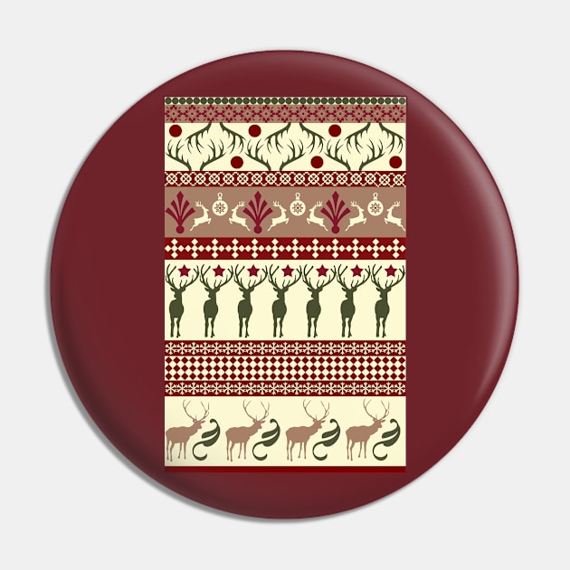 Classic Reindeer Ugly Sweater Pin by KolJoseph