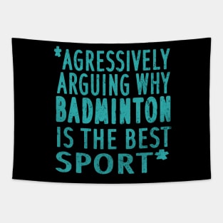 Badminton net racket double sayings Tapestry