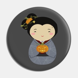 Kokeshi Halloween Pin