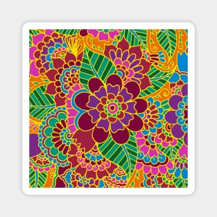 Orange Flower Garden Magnet