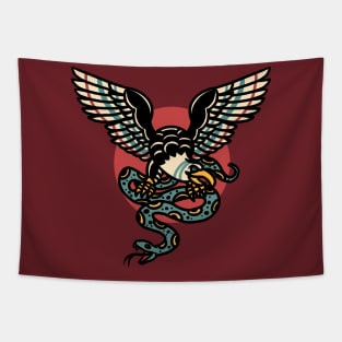 eagle and snake tattoo Tapestry