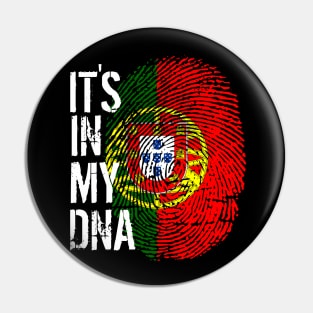 Portugal Flag Fingerprint My Story DNA Portuguese Pin