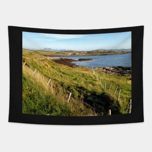 Looking across to the crofting village of Ullinish on the west coast of Skye Tapestry