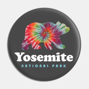 Yosemite National Park Bear Tie Dye California Pin