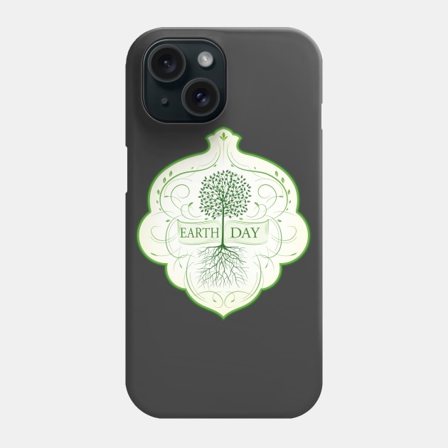 Earth Day Tree Badge Phone Case by SWON Design