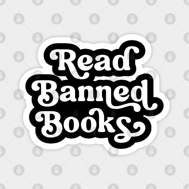 Read Banned Books Retro Lettering Magnet by YourGoods