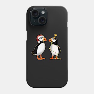 Puffins in Christmas Gear Phone Case