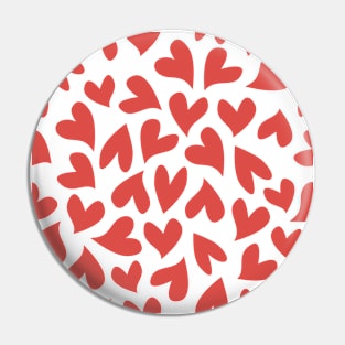 Seamless red hearts pattern Pin