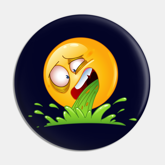 Vomiting Emoji Emoji Pin Teepublic