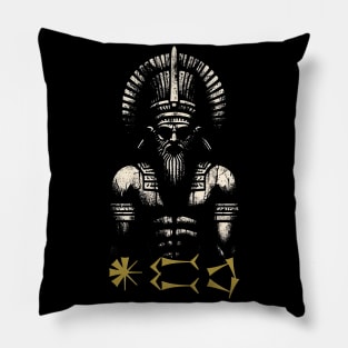 Grunge Babylonian God Marduk Pillow