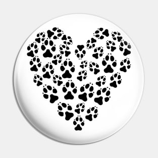 pets footprints heart Pin