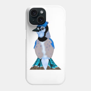 Cute Blue Jay Drawing Phone Case