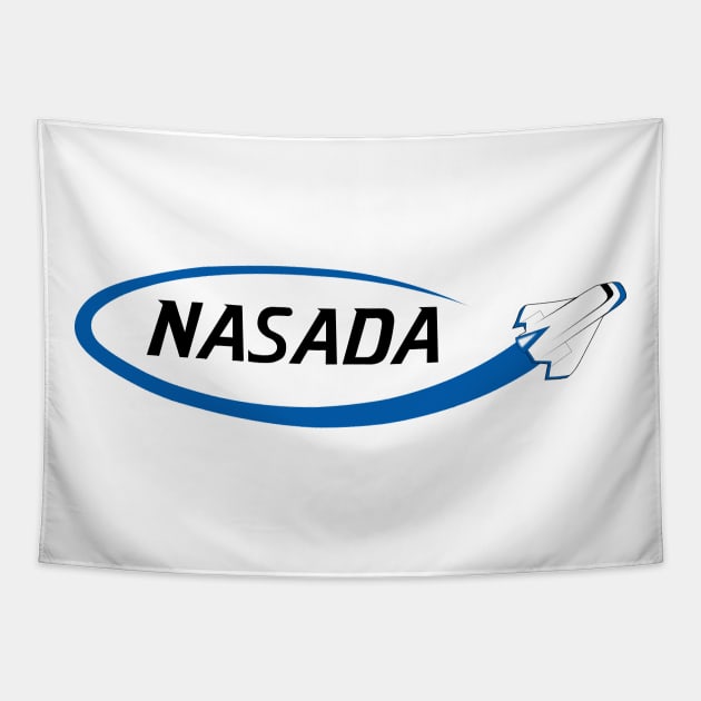 PR In Space NASADA Logo Tapestry by mavgagliano