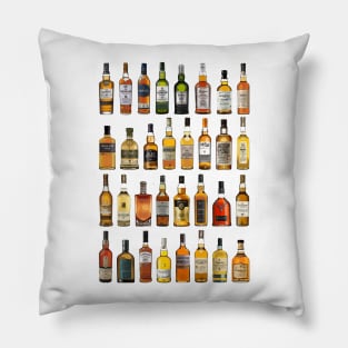 Whiskey Bottles Pillow