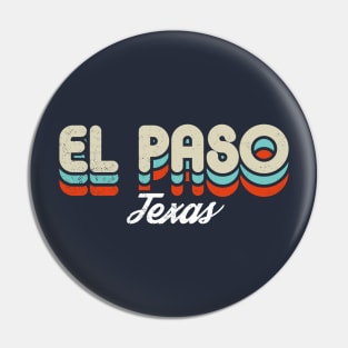 Retro El Paso Texas Blue Pin