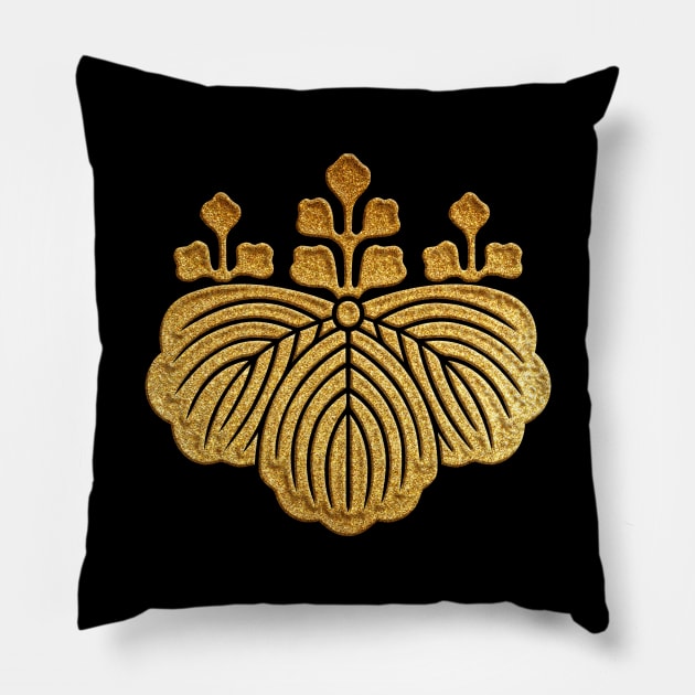 Gold Gosan no Kiri Kamon Pillow by Takeda_Art