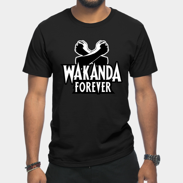 Black Panther Wakanda Forever Salute - Wakanda Forever - T-Shirt