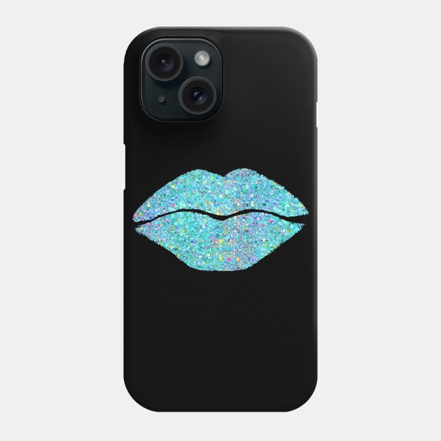 Stardust Kiss Aqua Phone Case by LittleBean