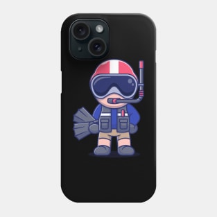 Rescue Swimmer Cartoon Fun Size Phone Case