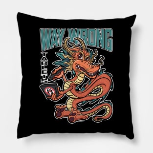 Way Wrong Tablets AI Dragon Pillow