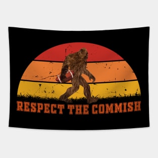 Fantasy Football Bigfoot Respect Commish Commisisoner Tapestry